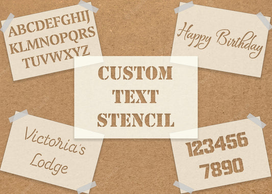 Personalised Custom Text/Word Reusable Mylar Stencils - A6 A5 A4 A3 A2