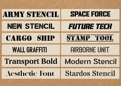 Custom Stencil from Text, Word or Name - Reusable Mylar Painting Stencil