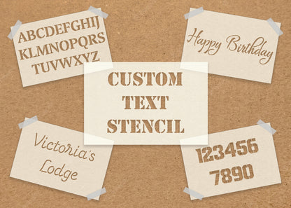Custom Stencil from Text, Word or Name - Reusable Mylar Painting Stencil