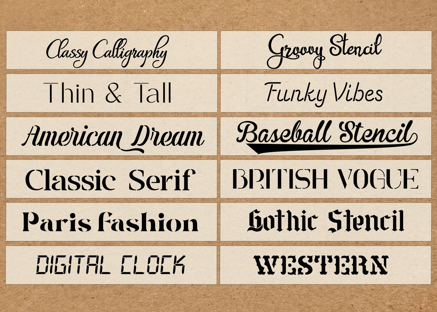 Custom Text Stencil | Personalised Word or Name Stencil | Reusable Mylar Painting Stencil