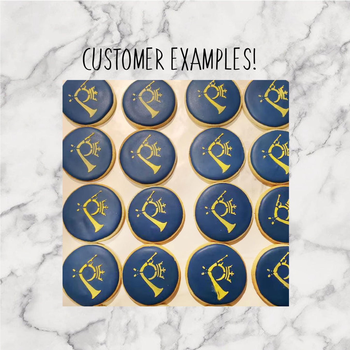 Personalised Custom Cookie Stencils, Custom Biscuit Stencil, Stencil Genie Compatible, Reusable Decorating Food Safe Baking Mylar Stencils