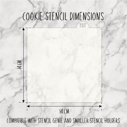 Personalised Custom Cookie Stencils, Custom Biscuit Stencil, Stencil Genie Compatible, Reusable Decorating Food Safe Baking Mylar Stencils