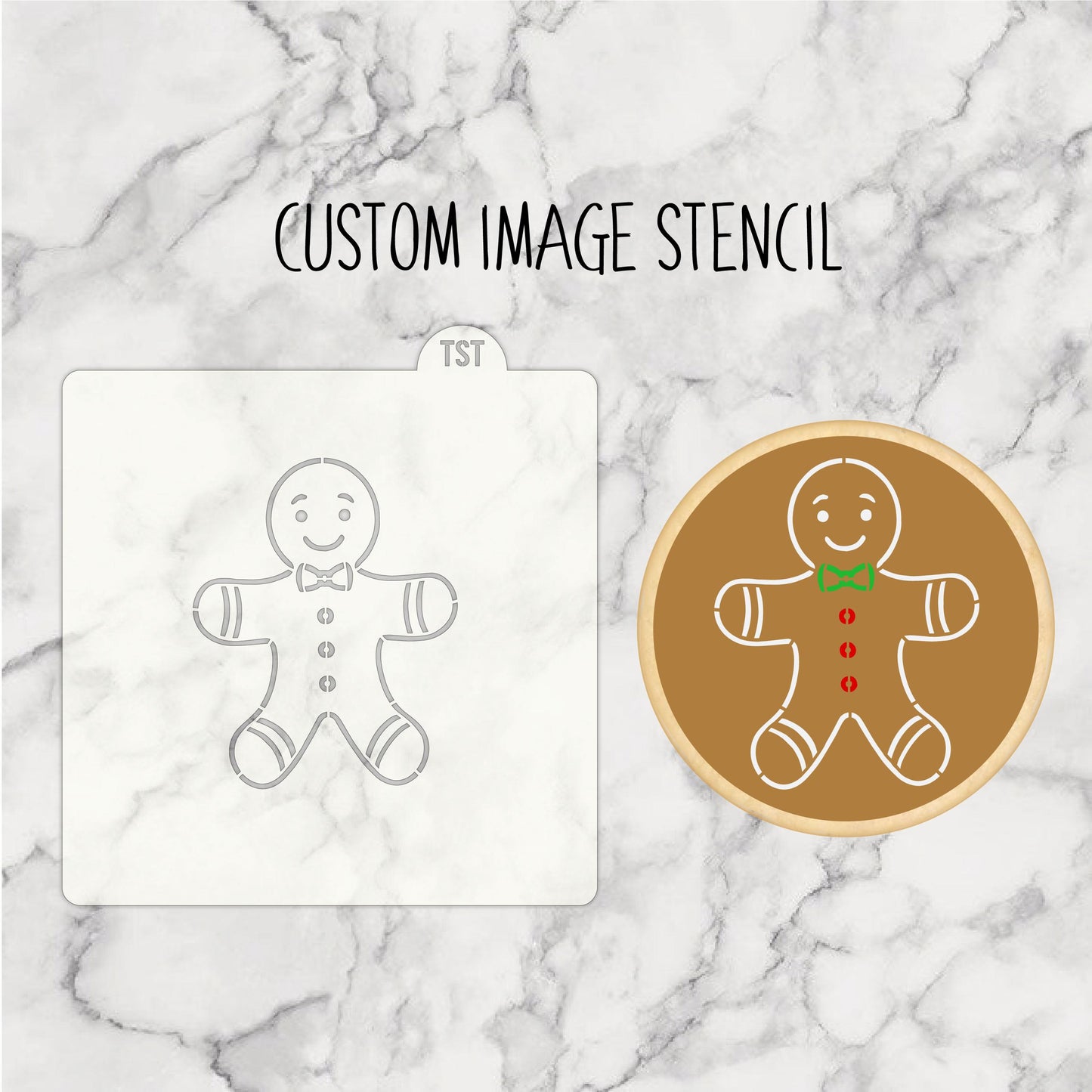 Personalised Custom Cookie Stencils, Custom Biscuit Stencil, Stencil Genie Compatible, Reusable Decorating Food Safe Baking Mylar Stencils