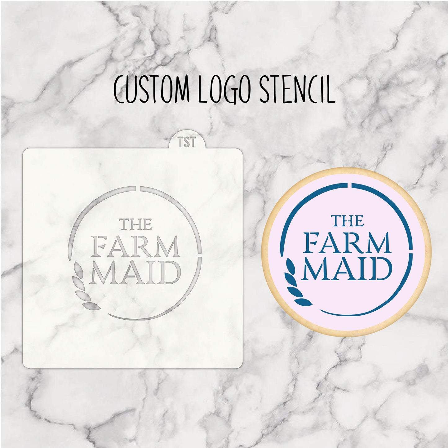 Personalised Custom Cookie Stencils, Custom Biscuit Stencil, Stencil Genie Compatible, Reusable Decorating Food Safe Baking Mylar Stencils