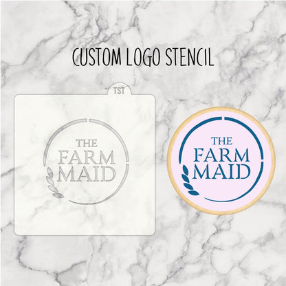 Personalised Custom Cookie Stencils, Custom Biscuit Stencil, Stencil Genie Compatible, Reusable Decorating Food Safe Baking Mylar Stencils
