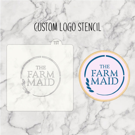 Personalised Custom Cookie Stencils, Custom Biscuit Stencil, Stencil Genie Compatible, Reusable Decorating Food Safe Baking Mylar Stencils