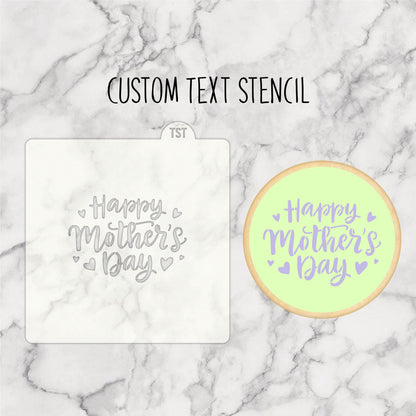Personalised Custom Cookie Stencils, Custom Biscuit Stencil, Stencil Genie Compatible, Reusable Decorating Food Safe Baking Mylar Stencils
