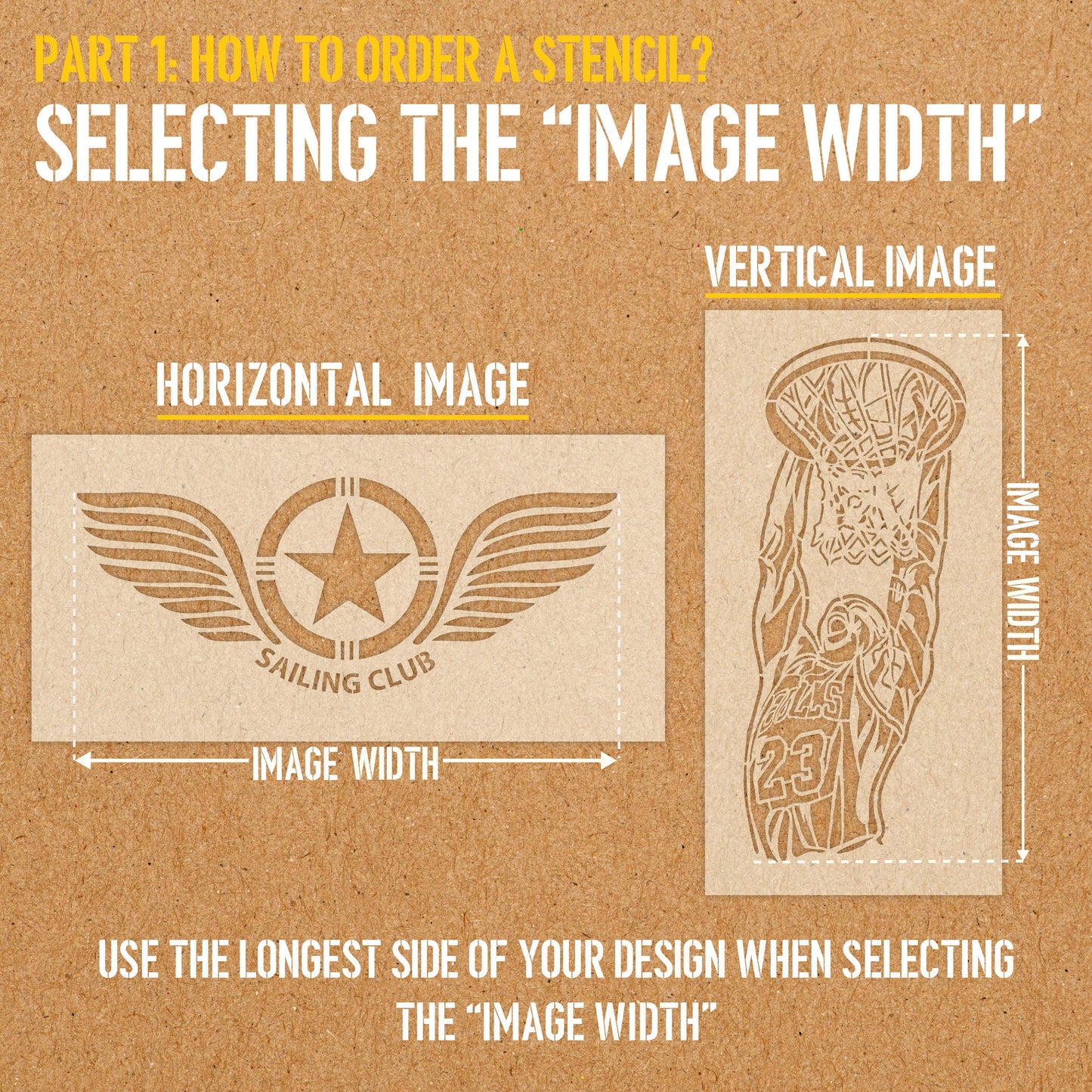 Custom Stencil from Image or Logo - Personalised Reusable Mylar Painting Stencil