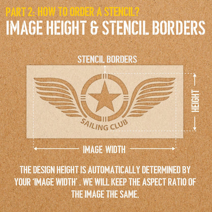 Custom Stencil from Image or Logo - Personalised Reusable Mylar Painting Stencil