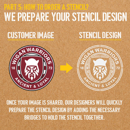 Custom Stencil from Image or Logo - Personalised Reusable Mylar Painting Stencil